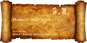 Hudecz Márta névjegykártya