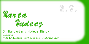 marta hudecz business card